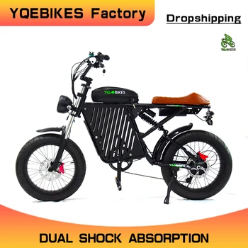 YQEBIKES Черный Электрический Велосипед Super Chopper 73 RX 48V 1000W Электрический Велосипед Для Горной Дороги EBike со Специальной Корзиной Для Хранения