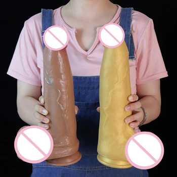 Мягкий силиконовый пенис-донг с присоской XXXL, огромный реалистичный фаллоимитатор, ощущение кожи для женской мастурбации, Анальные секс-игрушки для взрослых