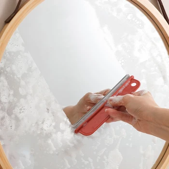 Многофункциональный стеклоочиститель Мыло Очиститель Ракель Зеркало Для чистки стен ванной комнаты Съемный силиконовый скребок 2 В 1
