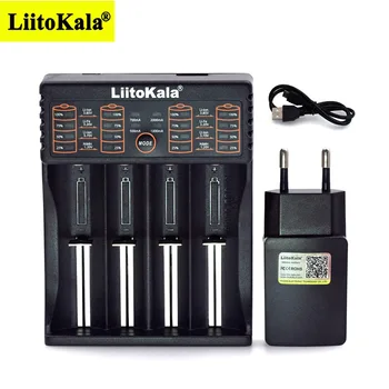 Liitokala Lii402 Lii202 Lii100 LiiS1 S4 S2 18650 Зарядное устройство 1,2 V 3,7 V AA/AAA 26650 NiMH литий-ионный аккумулятор Smart Charger 5V 2A EU Plug