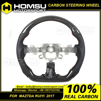 Изготовленное на заказ рулевое колесо из углеродного волокна со светодиодной подсветкой alcantar led Для mazda 17 years ruiyi racing wheel convertible