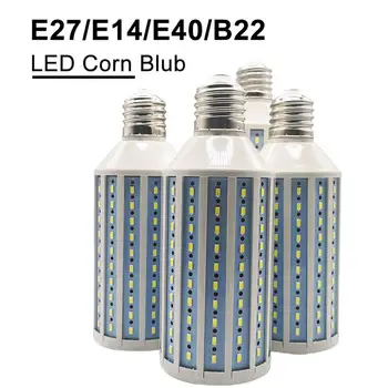 E27 B22 E14 E40 Светодиодная Кукурузная Лампа 5730 SMD Лампа AC220V Энергосберегающая Подсветка 10 Вт 20 Вт 30 Вт 40 Вт 60 Вт 80 Вт 100 Вт Белый/Warmwhite