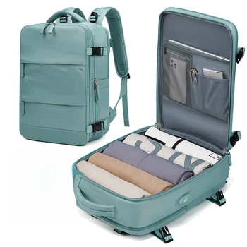 Женский Рюкзак для ноутбука 15,6 дюймов для девочек-подростков, школьный рюкзак с USB-зарядкой, Независимая сумка для обуви, дорожный Рюкзак, рюкзак на открытом воздухе