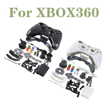 10 комплектов Беспроводной Оболочки Чехол для корпуса с полным комплектом кнопок для Замены Беспроводного контроллера Xbox 360