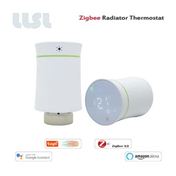 Радиаторный термостат ZigBee, еженедельное программирование клапана подогрева пола, Голосовое управление термостатом через Alexa