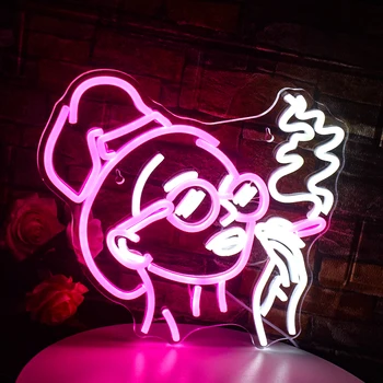 Неоновая вывеска для курящих девушек, Акриловый неоновый светильник для декора стен, комната для девочек и мальчиков, Эстетический декор комнаты, Бар, Праздничная вечеринка, USB LED Neon
