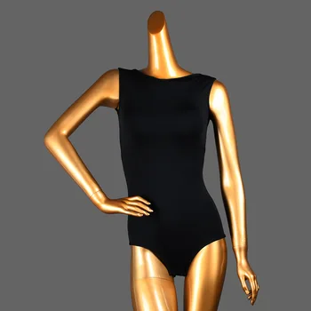 2023 Новый женский топ для латиноамериканских танцев, жилет без рукавов, сексуальный цельный облегающий костюм с U-образным вырезом и открытой спиной, одежда для бальных танцев для девочек