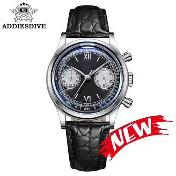 ADDIESDIVE Лидирующий бренд, высококачественные кварцевые часы с многофункциональным хронографом для Дайвинга, мужские часы с пузырьковым зеркальным стеклом, Хронометражные часы