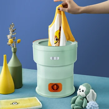 Портативное ведро для стиральной машины для стирки детской одежды, нижнего белья или мелких предметов, Складная Мини-домашняя стиральная машина-сушилка с Blue-Ray