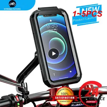 1 ~ 5 шт., водонепроницаемый мотоциклетный держатель для мобильного телефона для смартфона 4,7-6,8 дюймов, зеркало заднего вида, защита от встряхивания, держатель с сенсорным