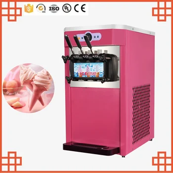 Машина для производства Мягкого мороженого Большой мощности 220 В/110 В, Трехцветная Машина для Производства Мороженого с Цифровым дисплеем, Подсластитель, машина для производства мороженого