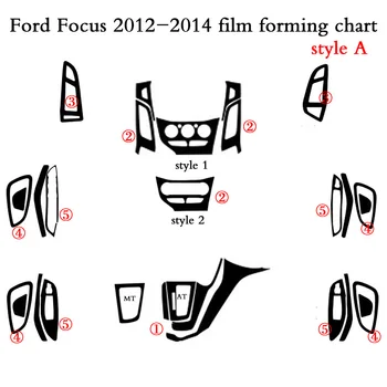 Автомобильный стайлинг 3D 5D Из углеродного волокна, Центральная консоль, изменение цвета, литье, наклейки Для Ford Focus 2012-2014