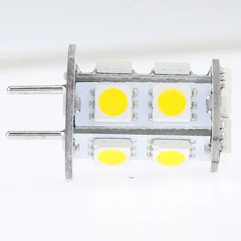 Затемняемая светодиодная лампа G6.35 13LED 5050SMD лампа 12VAC/12VDC/24VDC 2,5 Вт Белый Теплый Белый 10 шт./лот