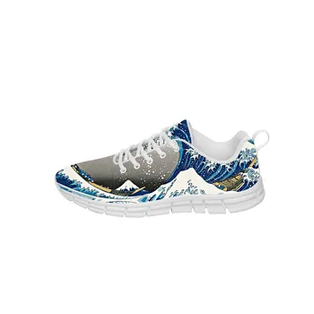 Hokusais - отличные кроссовки с низким берцем, мужская Женская повседневная обувь для подростков, парусиновые кроссовки для бега с 3D принтом, дышащая легкая обувь