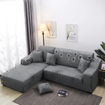 Универсальный эластичный чехол для дивана, Чехол для дивана с принтом, Моющийся Съемный Прочный Чехол для углового дивана L-образной формы