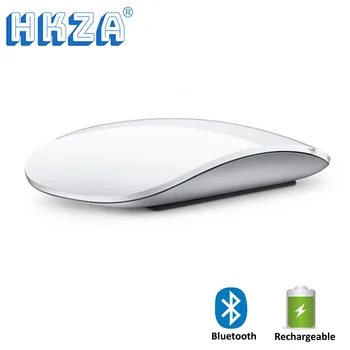 HKZA Bluetooth 5,0 Беспроводная мышь Перезаряжаемая бесшумная мультидуговая сенсорная мышь Ультратонкая Magic Mouse для ноутбука iPad Mac PC Macbook