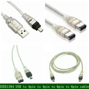 Разъем USB к Firewire IEEE 1394 4-Контактный разъем 4pin/6pin iLink Кабель-адаптер firewire 1394 Кабель для SONY DCR-TRV75E DV камеры 4ft