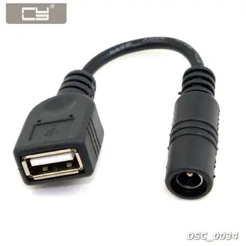 CY 5V USB с разъемом питания постоянного тока 5,5 2,1 мм, кабель для зарядки мобильных телефонов и планшетов
