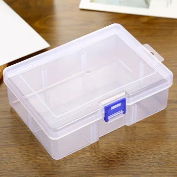 1шт Пластиковая Коробка Для Хранения Большой Емкости, Прозрачная Прямоугольная Мелкая Компонентная Коробка Для ювелирных Инструментов, Аксессуары Для Домашнего Хранения