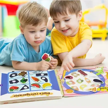 Занимательная книга Монтессори для детей для развития навыков обучения, Занимательная книга для детей, игрушки Монтессори для малышей для развития навыков обучения