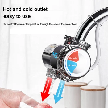 Электрический нагреватель для крана с горячей водой мгновенный быстрый нагрев кухни без установки водонагревателя