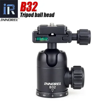 Шаровая головка для видео-штатива B32 B-32 с Вращающейся На 360 градусов панорамной шаровой головкой стандартный винт 1/4 дюйма Arca-swiss Для Canon Nikon