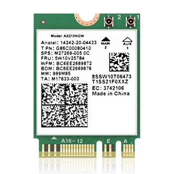 Wifi 6E AX210 Беспроводная Сетевая карта M.2 WIFI Модуль 5374 Мбит/с Bluetooth 5,3 Адаптер беспроводной сетевой карты