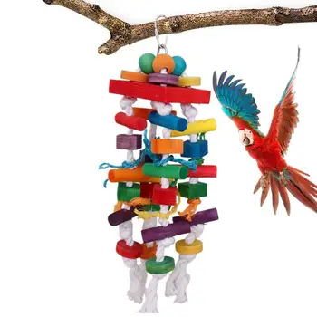 Кормушка для попугаев, игрушки для кормления, Клетка для Кормления, деревянные игрушки для Птиц, Износостойкий Деревянный Блок, Игрушки для Попугаев, Деревянная Кормушка для Птиц