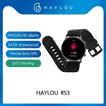HAYLOU RS3 Смарт-Часы AMOLED HD Экран 5ATM Водонепроницаемый GPS 14 Спортивных Режимов Для Мужчин и Женщин Фитнес-Трекер Smartwatch для Android IOS