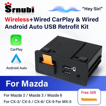 Для Дооснащения Mazda 2 Mazda 3 Mazda 6 CX30 CX5 CX8 CX9 MX5 Miata TK78669U0C Комплект Apple Wireless CarPlay Android Auto USB Адаптер
