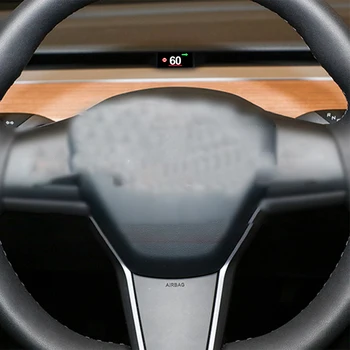 Для Tesla Модель 3/Y 2017-2023 HUD Встроенный спидометр с дисплеем на головке Автомобиля, Процент заряда батареи, температура Мини Портативный
