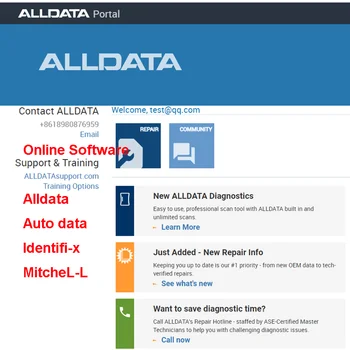 Схема автоматического восстановления данных онлайн-аккаунта Alldata База данных программного обеспечения для Веб-страницы ПК Android Phone Tablet Версия для США/ЕС Partslink24