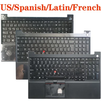 Новая Американская клавиатура для ноутбука Latin LA/Spanish SP/French FR AZERTY для Lenovo Thinkpad E15 Gen 2 с подставкой для рук, верхняя крышка БЕЗ/с подсветкой