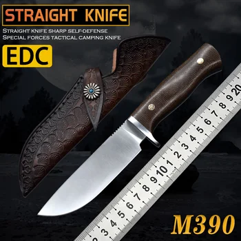 Прямой Нож для выживания на открытом воздухе, Фиксированный нож для Кемпинга, Охотничий нож, Тактика полевой самообороны, Инструмент для спецназа, Рыболовный инструмент Edc