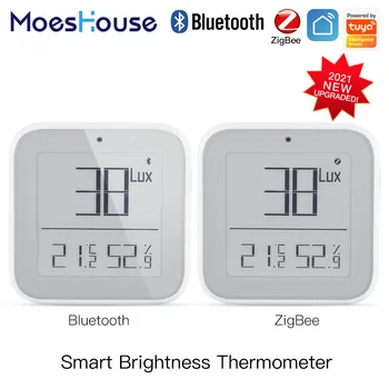 MoesHouse Tuya Smart App Умный датчик ZigBee Bluetooth Сетчатый термометр Яркости, Датчик освещенности, влажности