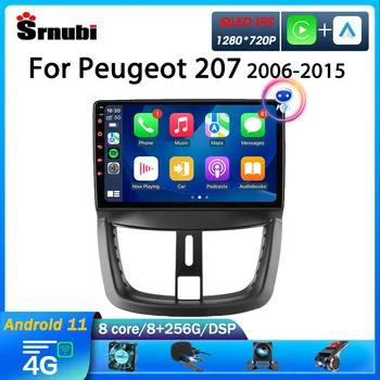 Для Peugeot 207 CC 2006-2015 Android 2 Din Автомобильный радио Мультимедийный Видеоплеер GPS 4G DVD Стерео Carplay Динамик Аудио аксессуары