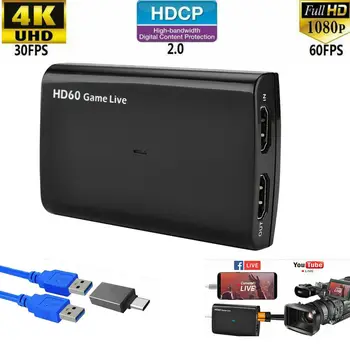 Готовый комплект EZCAP 321B HDMI Video Capture Box Устройство для захвата прямой трансляции с Поддержкой микрофона HDCP Для Youtube Xbox Hitbox PS3
