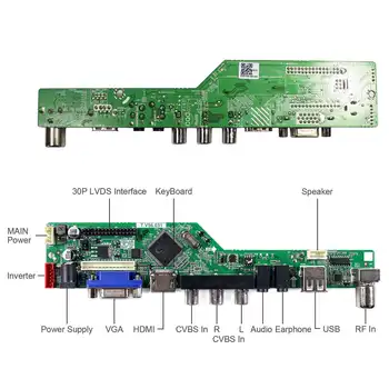 Плата контроллера HD-MI VGA AV USB RF LCD Совместима с 12,1-дюймовым ЖК-экраном 1280X800 LTN121AT09 LTN121AT09