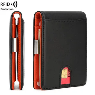 RFID-тонкий кошелек, противоугонная щетка, мужской кошелек с несколькими картами, сумка для карт, зажим из углеродного волокна, сумка для мужчин, простой кошелек с несколькими маленькими картами