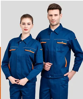 Осенняя рабочая одежда 2023 с длинным рукавом для мужчин и женщин, комбинезон, костюм для ремонта автомобилей, Строительная мастерская, Прочная рабочая униформа
