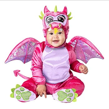 Чудо-сад Для малышей, Розовый Динозавр для маленьких девочек, Праздничный костюм на Хэллоуин, Рождество, Пурим, Наряд
