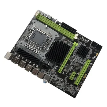 Материнская плата X58 LGA1366 Материнская плата компьютера Поддерживает видеокарту RX с процессором X5680 + оперативная память DDR3 4 ГБ 1066 МГц + Термопаста