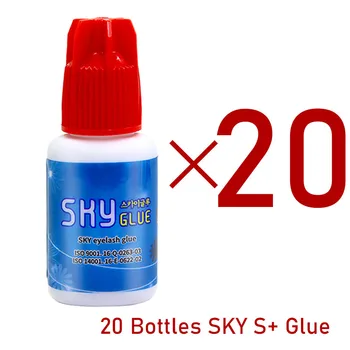 20 Бутылок Клея SKY S Plus для наращивания накладных ресниц, Корейские оригинальные инструменты для макияжа Lava Lash Shop, черный клей