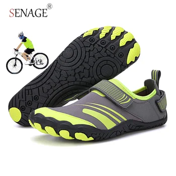 Дорожная велосипедная обувь SENAGE, Легкие дышащие Велосипедные кроссовки MTB, Мужские велосипедные туфли, нескользящая женская обувь для фитнеса
