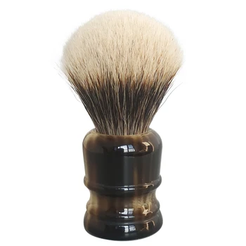 Dscosmetic 22 мм маньчжурская кисточка для бритья из двух барсучьих волос со смоляной ручкой для влажного бритья мужчин
