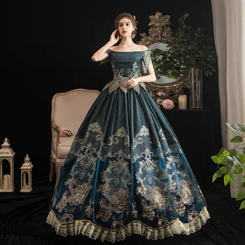 Средневековая Елизавета, Готическое Викторианское платье Королевы принцессы с открытыми плечами, Придворное Благородное Дворцовое Бальное Платье для Маскарада, платье невесты