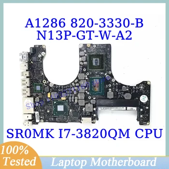 820-3330-B 2,7 ГГц для Apple A1286 с материнской платой процессора SR0MK I7-3820QM N13P-GT-W-A2 Материнская плата ноутбука SLJ8C 100% Полностью работает