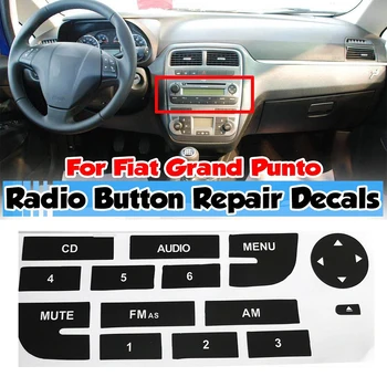 1 комплект Ремонтных Наклеек для автомобильного радиоприемника Grand Punto Radio Stereo, Потертые, отслаивающиеся Наклейки для ремонта кнопок, Инструменты для интерьера автомобиля