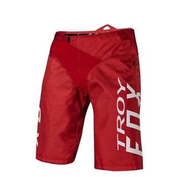 Высококачественные Мотоботы Troy Fox MTB Dirt Bike для внедорожного мотокросса, красные короткие брюки, мото Гоночные шорты