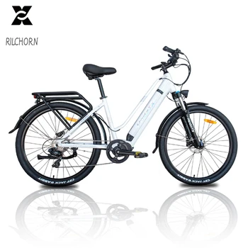 RILCHORN E-bike Mid Motor 750 Вт 27,5-дюймовый Электрический Велосипед Из Алюминиевого сплава С Полной Подвеской Ebike 48 В 15AH Литиевая Батарея Дисковый Тормоз